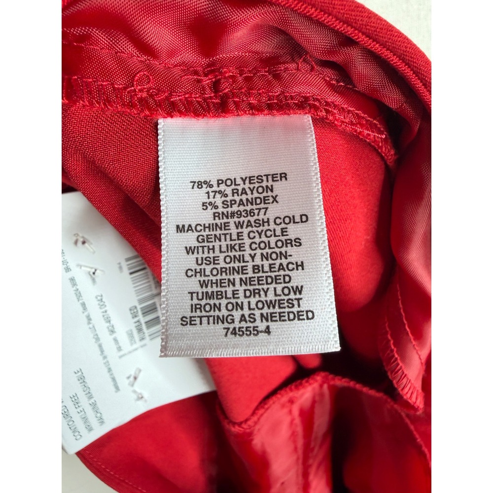 NWT Liz Claiborne Audra Mid-Rise Trouser Size 20W Rumba Red - Picture 11 of 11
